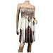 White Smocked Bodice Floral Print Babydoll Plus size Mini Dress image 1