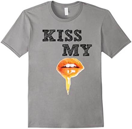 Men's Love This Kiss My Sweet lip honey t-shirt XL Slate