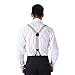 HDE Men's Formal Fashion Button End Adjustable Dress Suspenders - 1 1/4 Inch Wide (Off-White Striped)