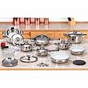 28pc 12-Element Stainless Steel Cookware Set