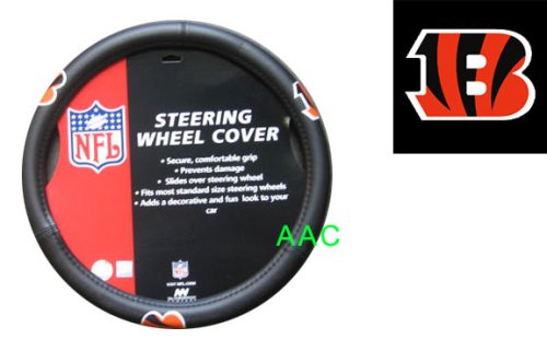 Official NFL License Steering Wheel Cover - Cincinnati Bengals