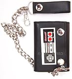 Nintendo: Game Controller Black Leather Wallet with Chain