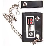 - Nintendo Controller Metal Logo Mens Black PVC Wallet and Chain by Nintendo