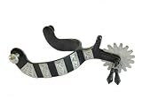 Black Steel Show Spurs with Jingle bob Chap Guard