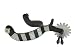 Black Steel Show Spurs with Jingle bob Chap Guard
