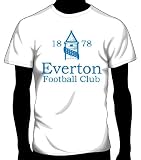 Everton Basic Logo Soccer Tee, Adult Large - White