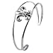 Sterling Silver Open Fleur De Lis Cuff Bracelet 24mm