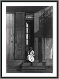 Historic Print (M): [Black woman sitting on wooden doorstep, New Orleans, ca. 1925]
