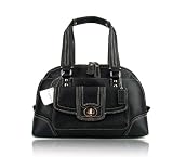 41xwOBvkdbL. SL160  COACH Hamilton Zip Satchel Handbag Purse in Black Leather F13963