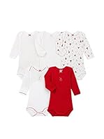 Petit Bateau Pack x 5 Bodies Interiores (Multicolor)