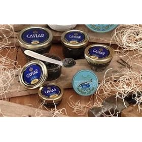 American Caviar Sampler Gift Set - Paddlefish, Bowfish, Hackleback, Russian Blinis, and... by JustCaviar
