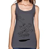 LOHUIOI Women's Free Vector Fido Dido Tank Top Size S DeepHeather