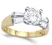 Cheap CZ Engagement Ring 14k Yellow Gold Anniversary Bridal (2.00 Carat), Size 5 On Sale