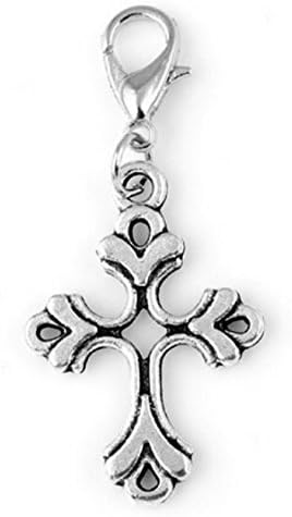 Jaded Alloy Charms with Lobster Clasp (Cross)