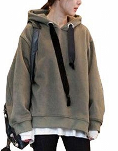 (ヴォンヴァーグ) ventvague ゆったり シンプル パーカー カーキ 黒 白 グレー M L XL XXL レディース