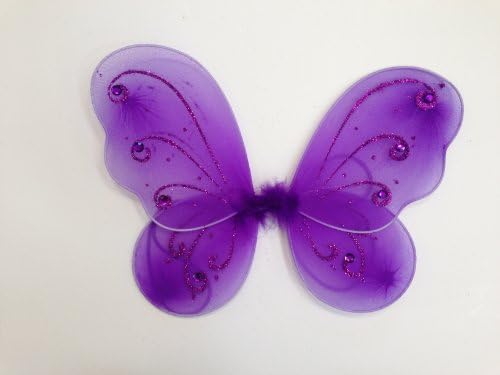 LOLASATURDAYS 12" X 10 3/4" Fairy Princess Butterfly Wings (Purple)