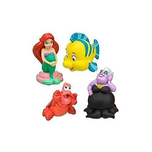Disney Parks Exclusive Ariel Little Mermaid Bath Tub Pool Toys Set of 4