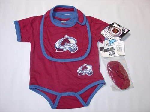 Buy Colorado Avalanche NHL Infant Baby Kids Creeper, Bib, and Bootie Set