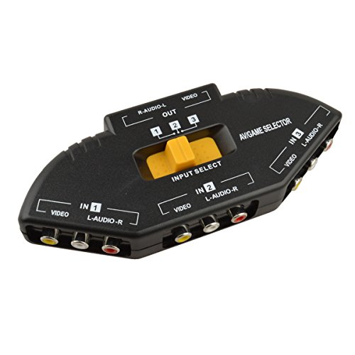 CTYRZCH(TM) 3way Rca Audio Video Selector Switcher Switch Box A/v
