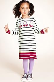 Pure Cotton Floral Striped Knitted Dress