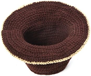 MaYao Newborn Baby Suit Photography Prop Crochet Knitted Lovely Cowboy Costume Cap Shoes Boots