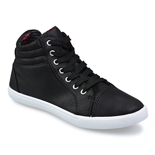 Twisted Women's Lane Faux Suede Lace-Up Mid-Top Fashion Sneakers