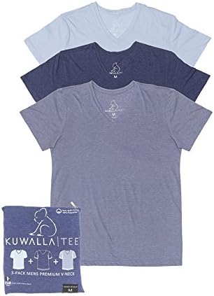 KUWALLA TEE - V Neck - 3 Pack T Shirts - X-Large Shades of Blue