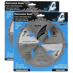 Shark Pro-series (2 Pack) 8-1/4 inch 24 Teeth Carbide 5/8" arbor hole DKO Thin Kerf ATB Table Saw Blade "Ship FREE buy $25+"