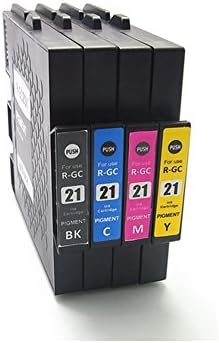 Sienoc 4 pk Compatible Ricoh GC21 GX2500 GX3000 GX3050N GX5050N GX7000 Ink Cartridges chipped