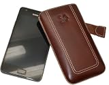 Produkt-Bild: Suncase Ledertasche f&uuml;r Samsung Galaxy S II (i9100) S2 braun