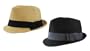 Women's Straw Fedora (Comes In Black And Natural!) Hat/Cap