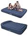 Intex Comfort Rest (Midnight-Blue) Queen Raised Frame Airbed Mattress w/ Hand-held AC Pump - Convertible into 2 Mattress Pads