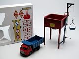 Cij - C47299 - Véhicule Miniature -  Saviem JL 20 Benne Charbonnière + Coffret Chantier  -  Echelle 1/43
