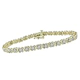 10K Yellow Gold 1 ctw Diamond Tennis Bracelet
