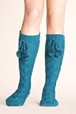 Chunky Cable Knit Bootie Slipper Socks [T60-5600-S-FO32]