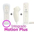 2en1 blanco MANDO CONTROLLER REMOTE NUNCHUK MOTION PLUS PARA NINTENDO WII