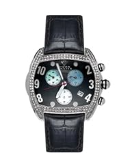 Aqua Master Mens or Womens Aqua Beetle Diamond Watch with Diamond Case, 1.75 ctw Black dial