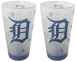 Detroit Tigers Frosted Pint Glass (16-Ounce, Set of 2)