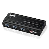 Anker® Uspeed USB 3.0 7-Port Hub + 5V 2A Charging Port, with 12V 4A Power Adapter and 4ft USB 3.0 Cable