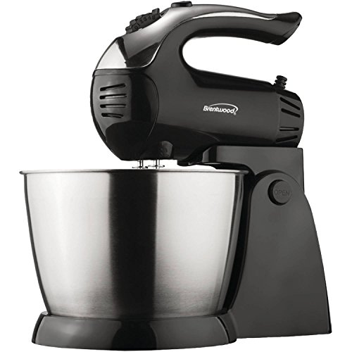 Stand Mixer Brentwood Powerful 5 Speed 200W Stand Up Mixer with 3 QT Stainless Steel Mixer
