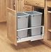 Kitchen & Housewares : Dbl Dm 36 Qt Silver P-O Cont