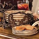 Gracious Goods 11in Dinner Plate Holder - Brown Metal
