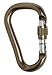 Black Diamond RockLock Screwgate Carabiner, Screwgate, Mocha with Assorted Sleeves