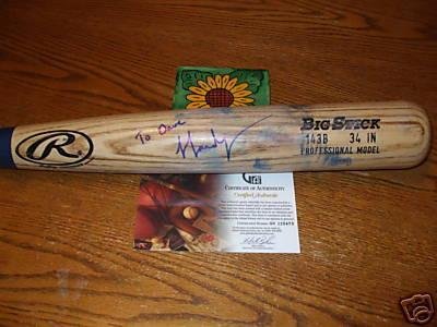JJ J.J Hardy Milwaukee Brewers Signed Autograph Bat GAI - Autographed MLB Bats