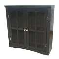 Parker 2 Shelf Glass Door Bookcase - Black