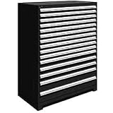 15 Drawer Full Height 48W Heavy-Duty Cabinet - Black