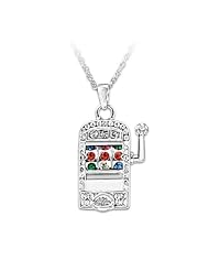 Lucky Jackpot Slot Machine Pendant Necklace by The Bradford Exchange