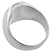 Surgical Steel Oval Signet Ring Solid Back Flawless Finish 5/8 inch, sizes 5 to 10