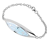 Bracelet Cobra Femme - JB402AGBU - Resine et Argent 18 92 Gr - Bleu - longueur 20cm