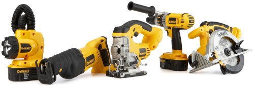 DEWALT DC5PAKA Heavy-Duty XRP 18V Cordless 5-Tool Combo Kit